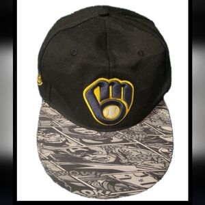 Black Milwaukee Brewers / Avengers / Toyota Collab Baseball  Hook And Loop  Cap